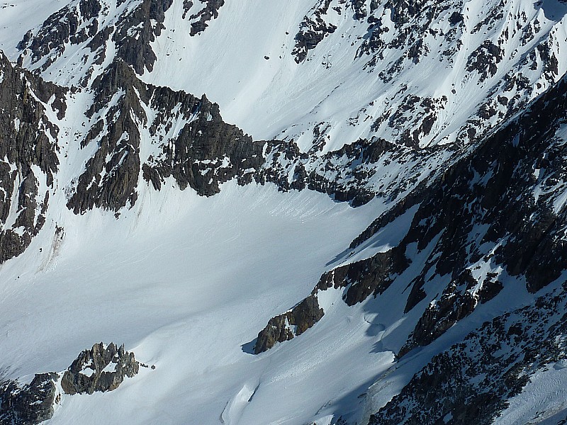 passage : Passage de la voie normale du Vélan à ski.