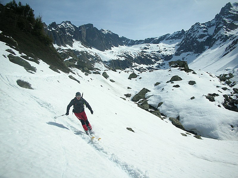 Crochues Bérard : Gégé à la descente au Chalet de Balme