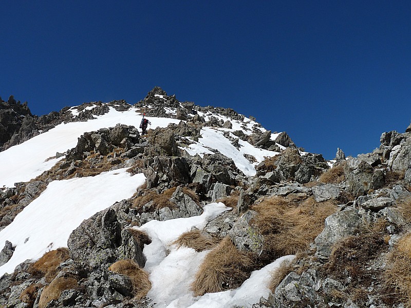 Cime ouest de Fenestre. : Et maintenant un peu de grimpette!