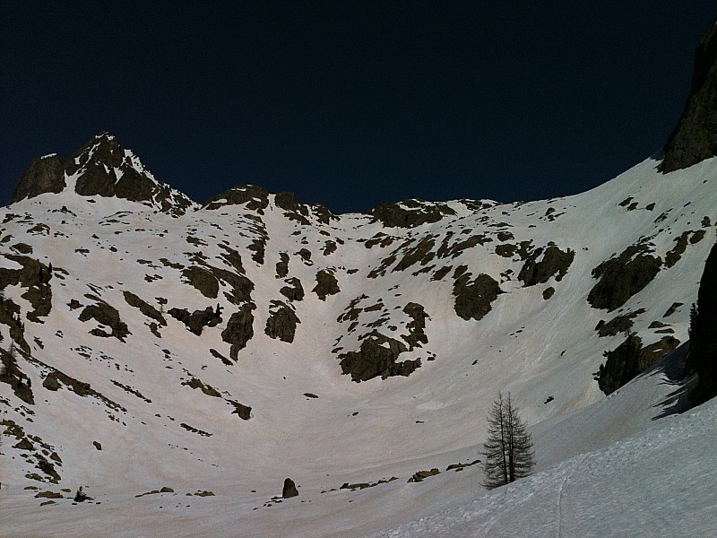 La descente sous l'Agnel : ça passe bien........encore!