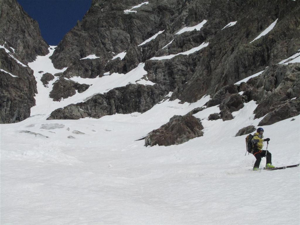 à la cote 2900 m : vue sur le couloir