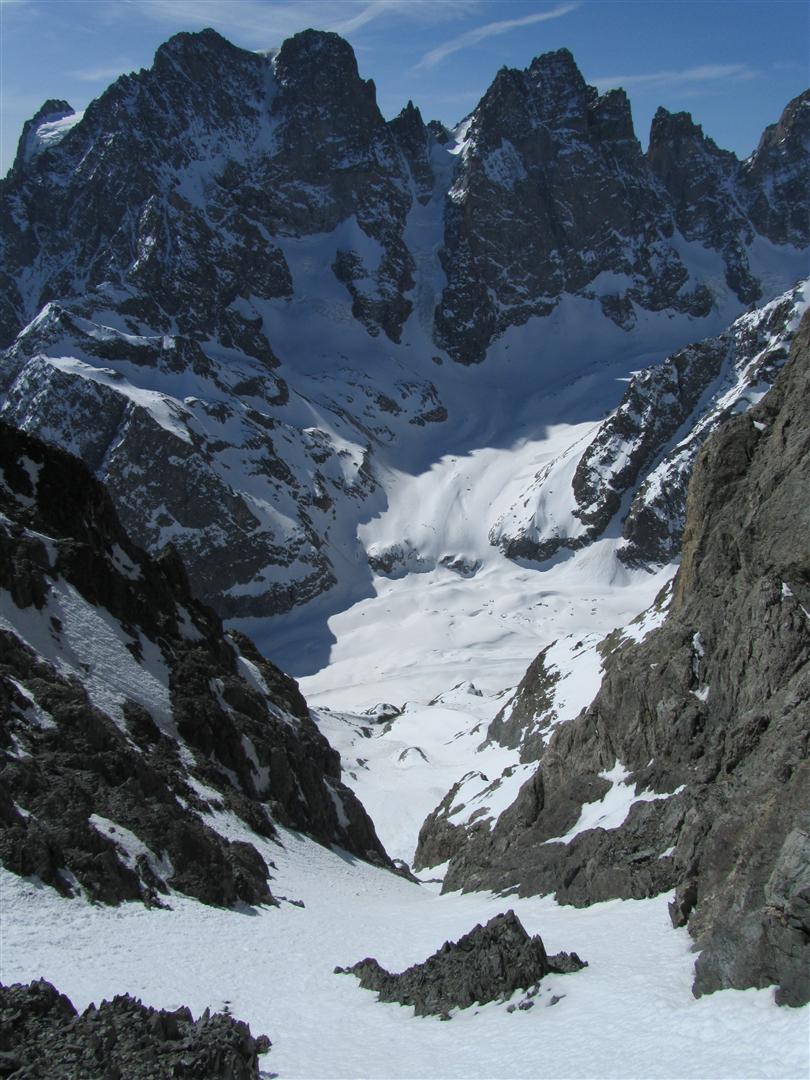 le couloir sud : vue du col