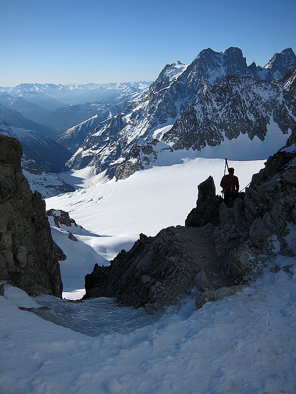 Col Emile Pic : pose du rappel