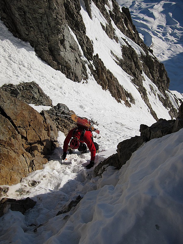 brèche Cordier E : entrée dans le couloir