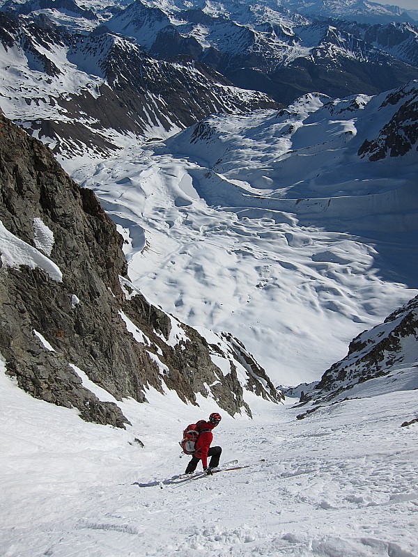 Brèche Cordier E : au quart de la descente