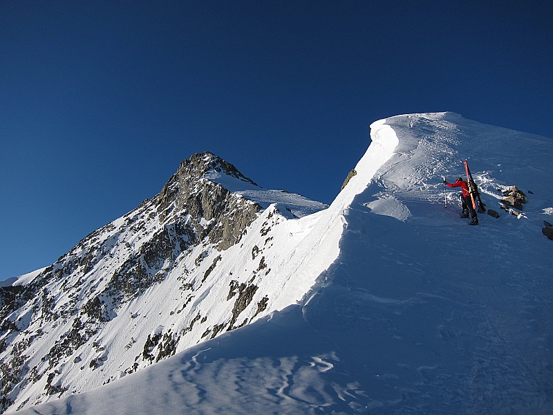 Brèche de la plate : en direction du pic de Neige Cordier