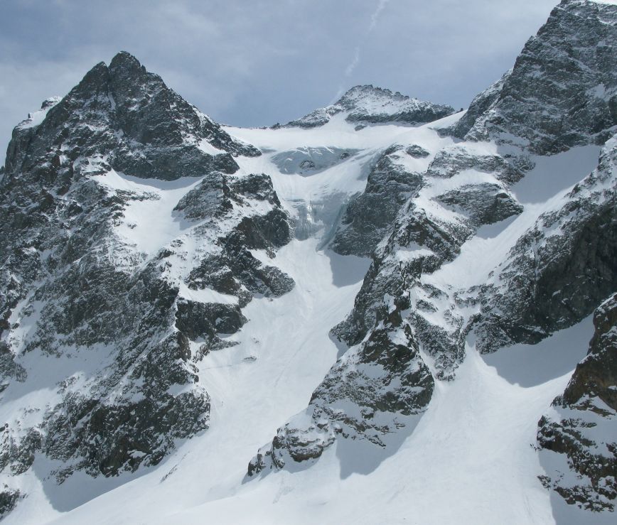 Glacier des Boeufs Rouges : Vue du refuge du Sélé, il y a un an !