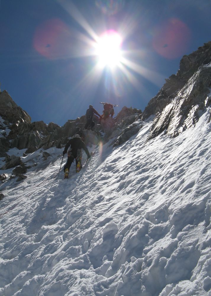 col de Saleina : une sortie rocheuse délicate