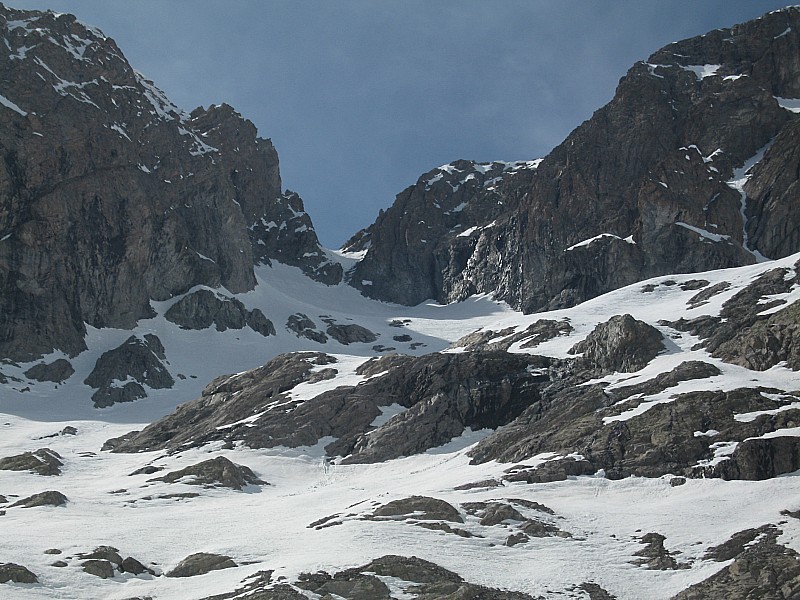 Breche du Rateau : Couloir et combe Est