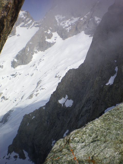vue sur : secteur de la Meije depuis brèche des Chamois