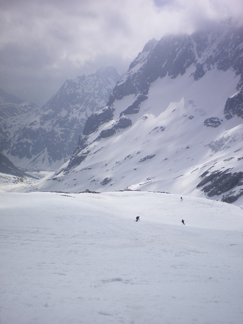descente : toujours bien gris vers le secteur d'Arsine