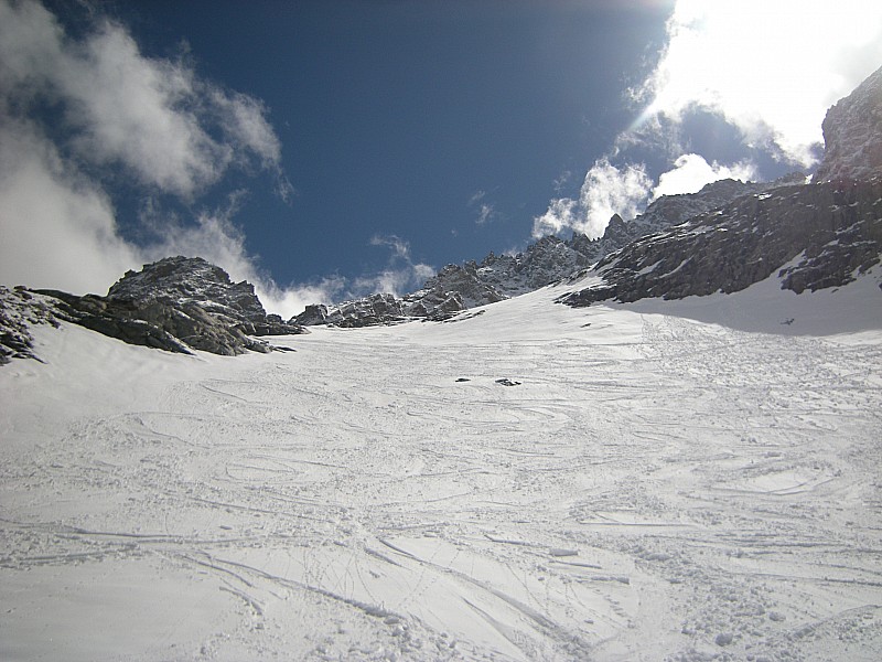 les traces de descente... : neige transfo et bien revenue