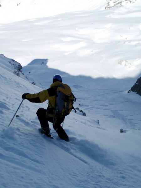 La fin de la descente : Descente après la dernière barre.