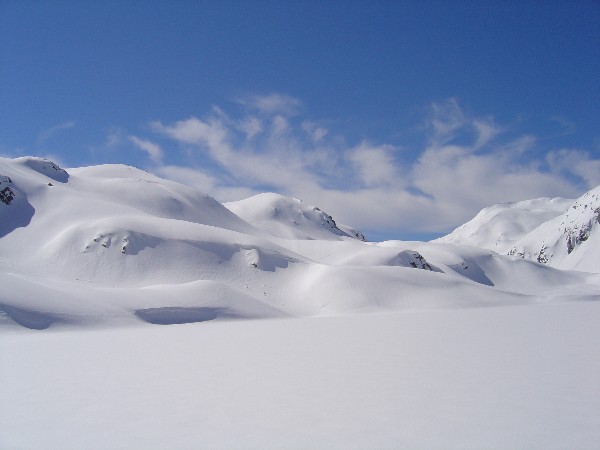 vue du lac de la Motte : Dunes de neiges ?