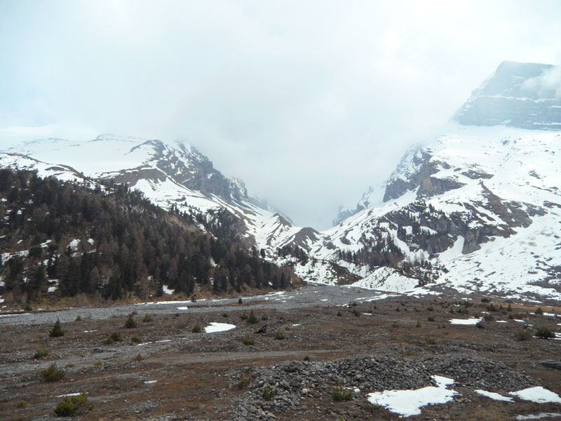 Balmhorn : Et voilà c'est fini, montagnes toujours dans les nuages.