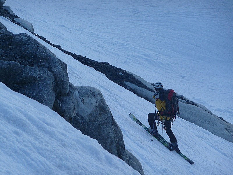 Grande Casse : ...malgré une neige dure où il faut s'appliquer sur les conversions