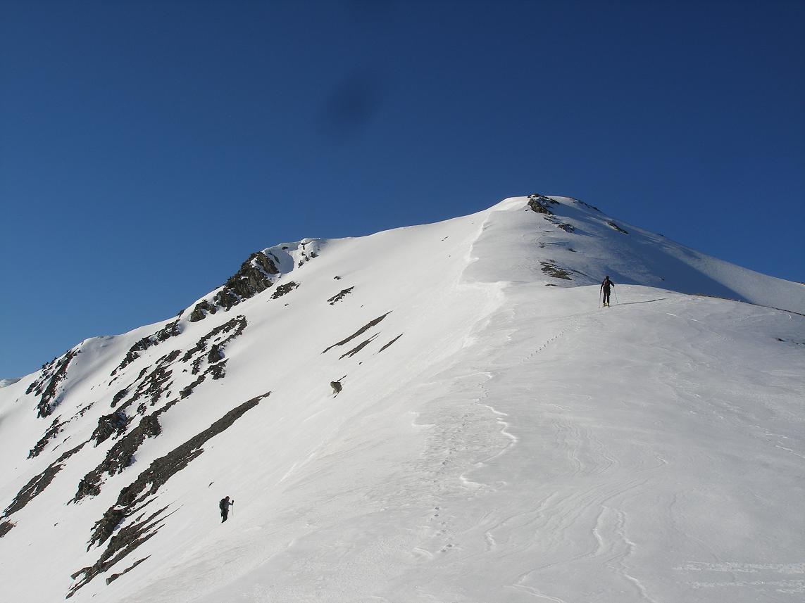 on atteind le sommet : par la croupe N plus douce