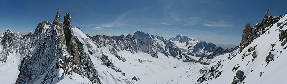 Au sommet : Vue sur Ravanel Mumery et le glacier de Talèfre