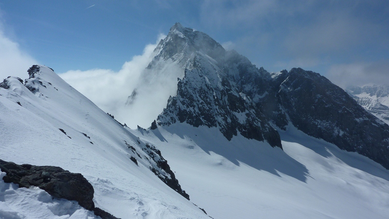La Bessanèse et le col : Vu de la Dent du Colerin