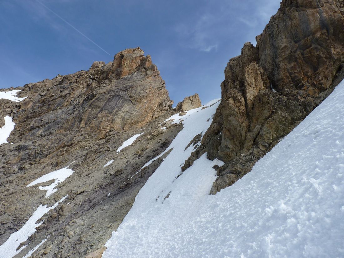 Passage d'accès : Pour le versant nord ouest au retour