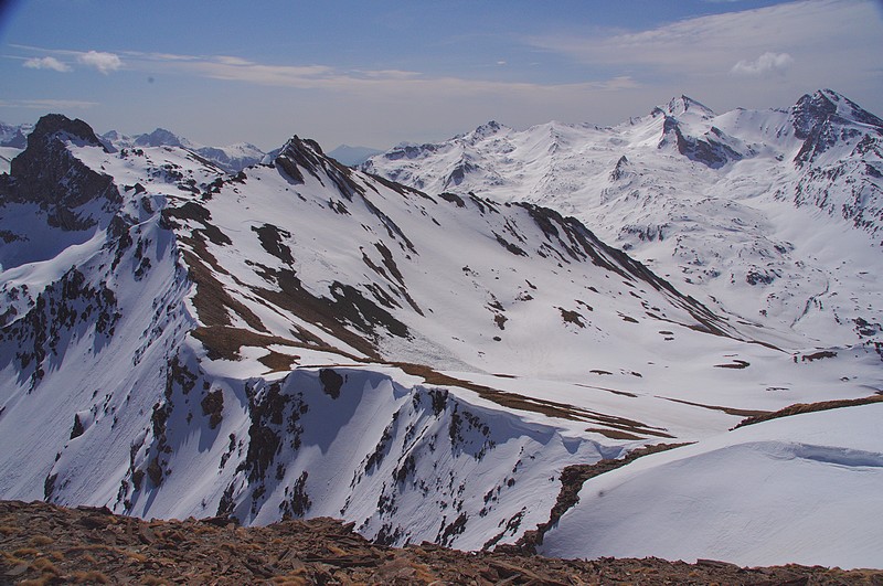 sommet : vu depuis le sommet, point 3159m