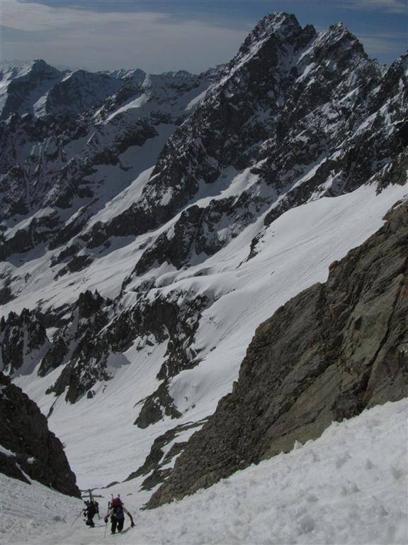 à la montée : dans le couloir à 3250 m