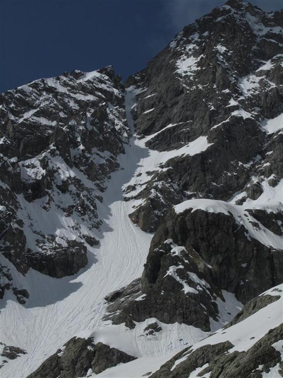 le couloir NE du Jocelme : vue depuis la cote 3000 m