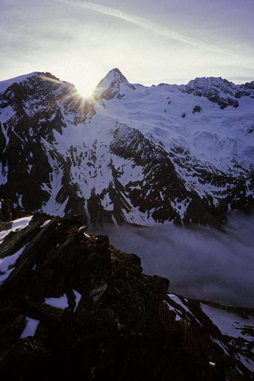 Valpelline : Le glacier des Grandes Murailles et la Dent d'Hérens depuis le col du Mont Brûlé