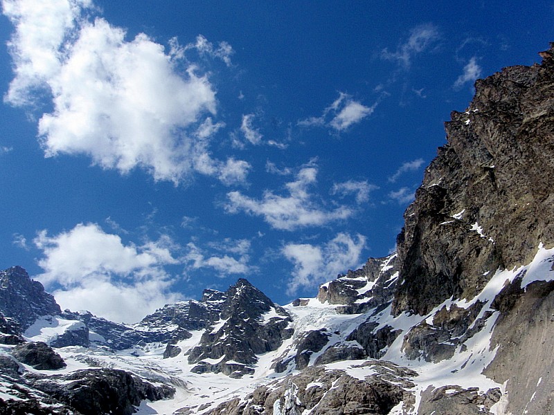vue depuis le glacier Homme : Pendant la descente, depuis le glacier de l'Homme.