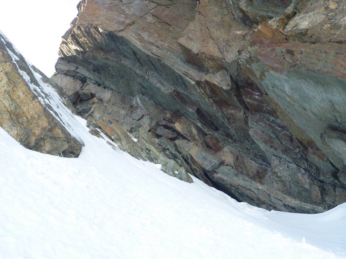 Caprera : Le diedre qui ferme le couloir