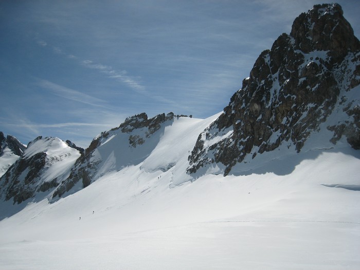 Pente finale pic de la grave : 10 h, encore gelé