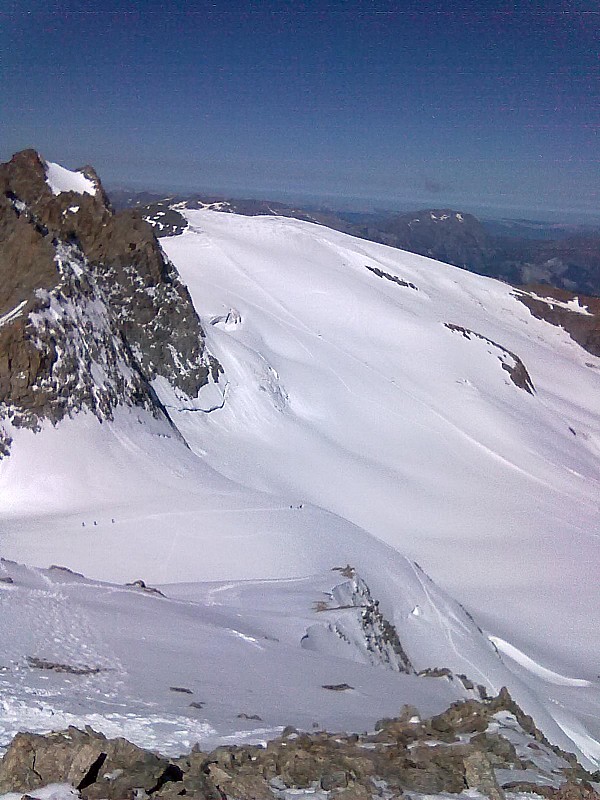 Rateau : Le glacier de la Girose depuis le Rateau.