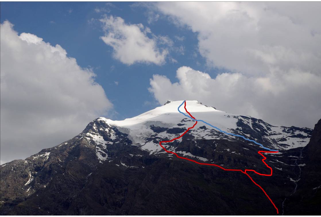 Itinéraire du 10/07/2011 : La boucle du jour: montée, descente, et louvoiements sous la Grala, pour se remettre sur le sentier. C'est moins direct que la version HIVER!