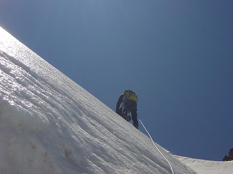 Ascension pic de la grave : Pas très skiable ...la glace est juste là.