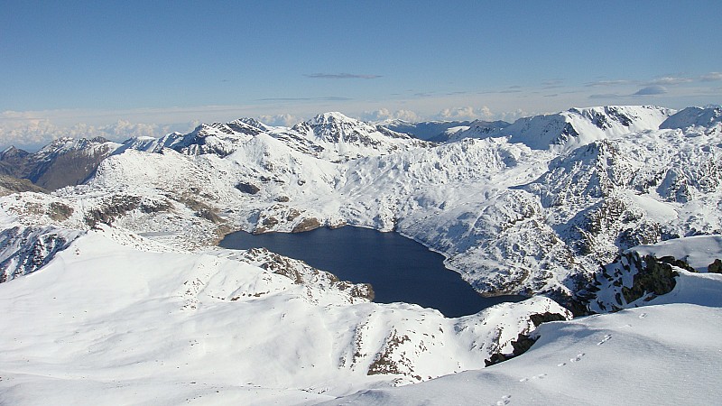 l'Estany de Lanos : Avec le Puig de la Grava et la Cometa d'Espagne
