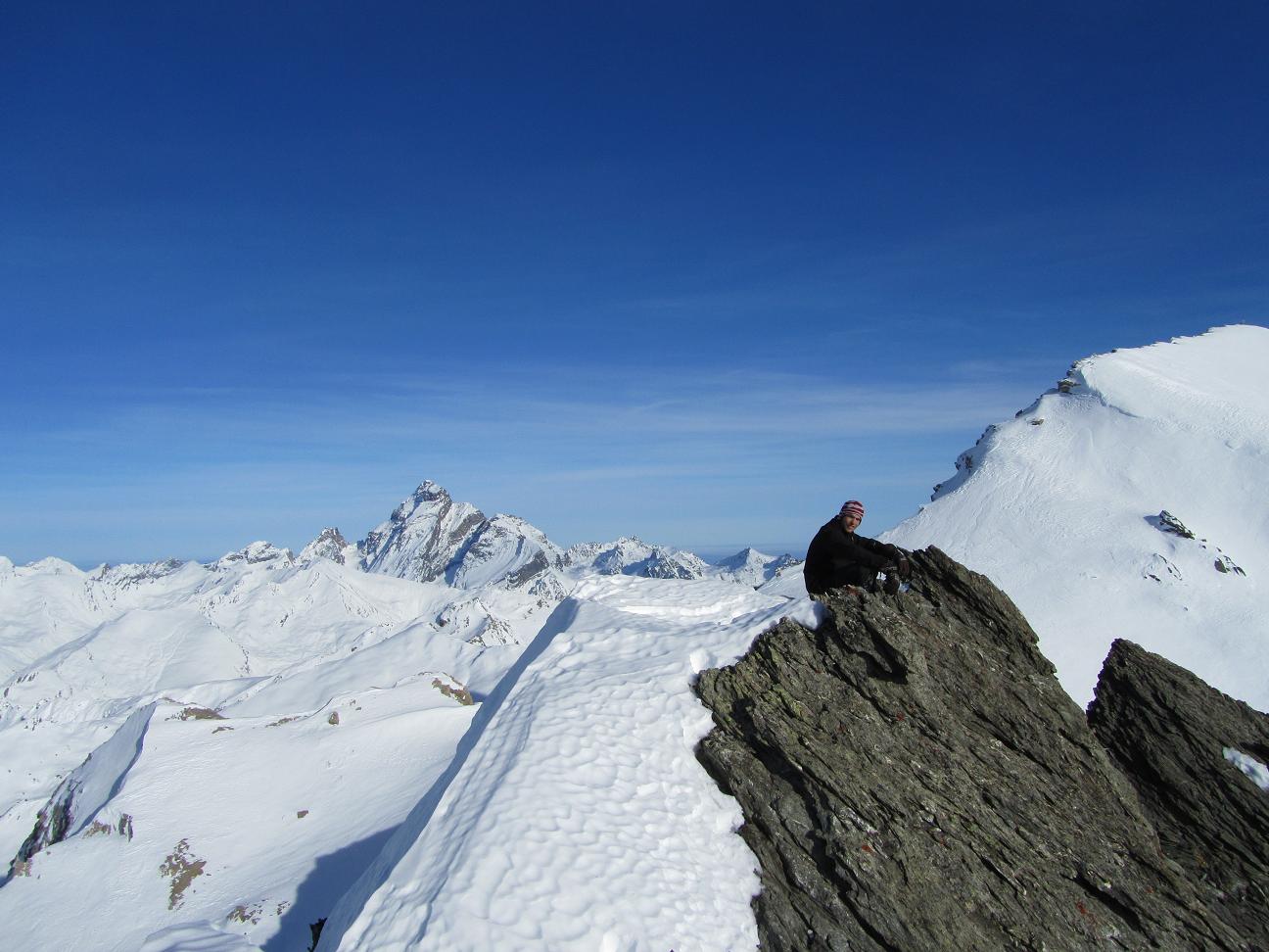 Vue du col de la Noire : Le Mont Viso