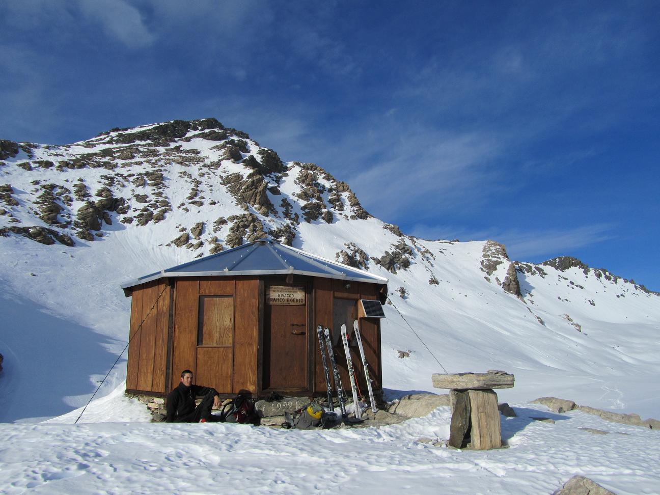 Bivouac Franco Boerio : Le Bric de Rubren est derrière (250m au dessus)