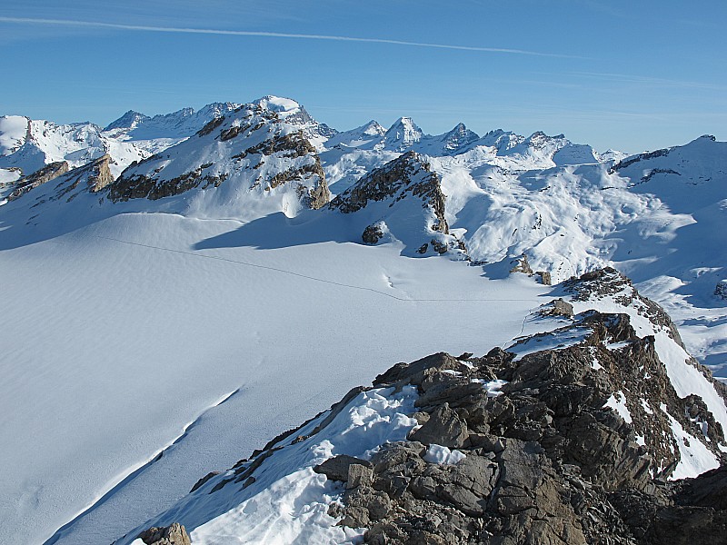 Tour d'horizon : Trace d'une incursion récente du font de Grand Paradis
