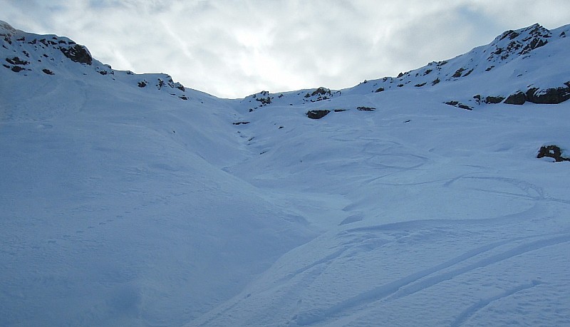 descente 2 : vue sur les traces de descente