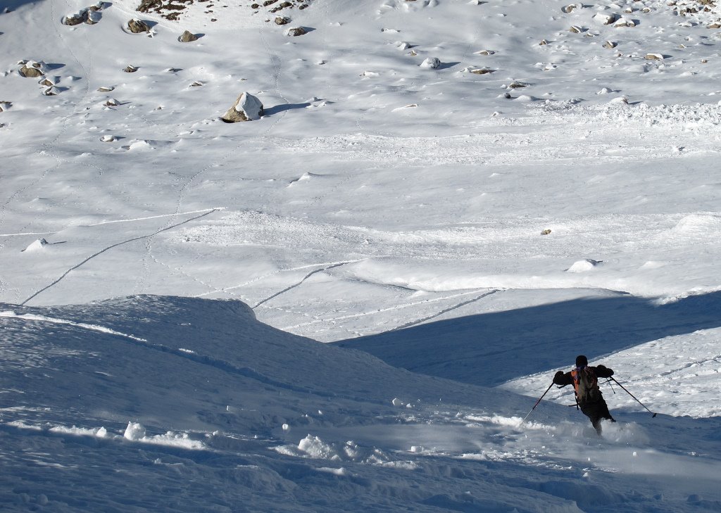 Pic des Chalanches : Neige poudreuse en versant W