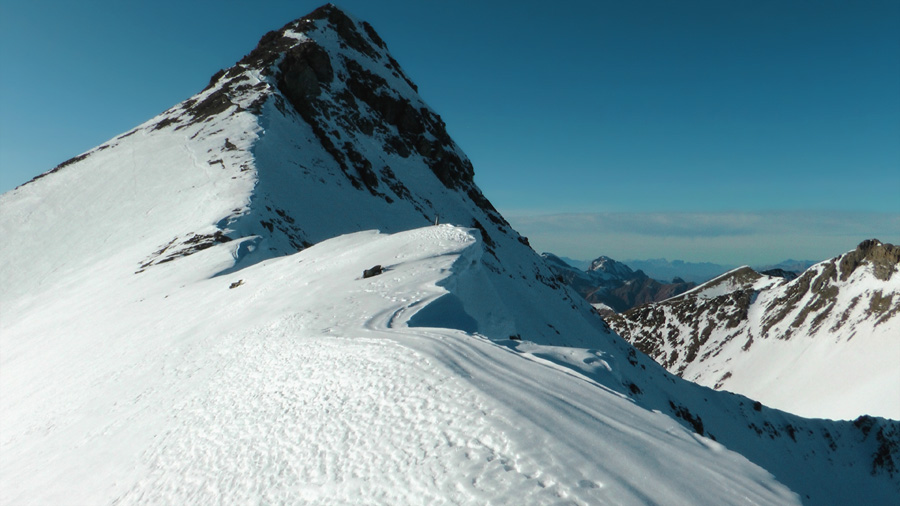 2980m : le Pelat vu de son arrête Est, on est tout proche