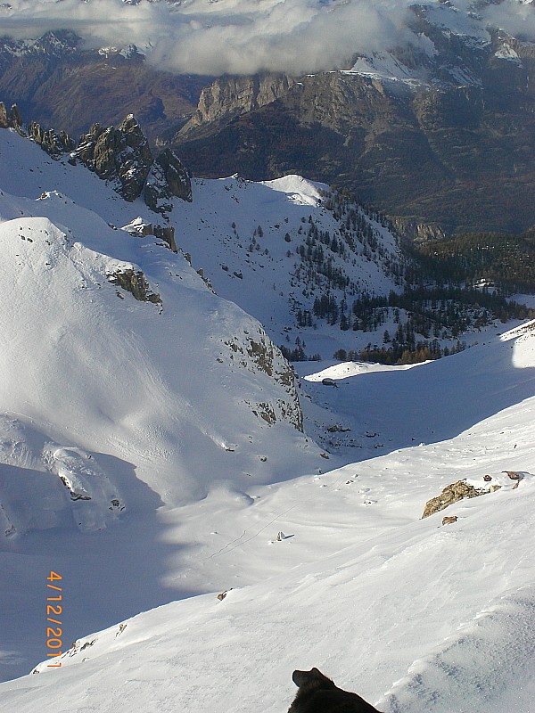 Roc de Serre Chapelle : Le vallon de Fond Froide.