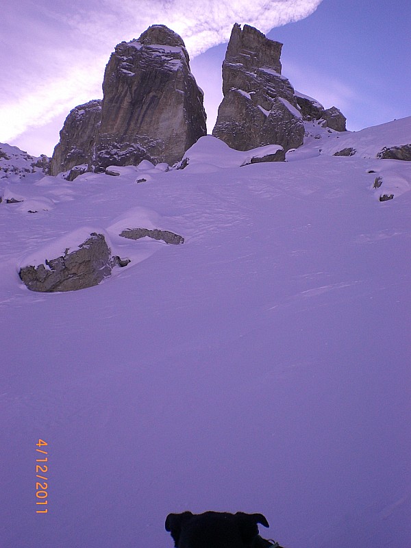 Roc de Serre Chapelle : Descente du versant Est.