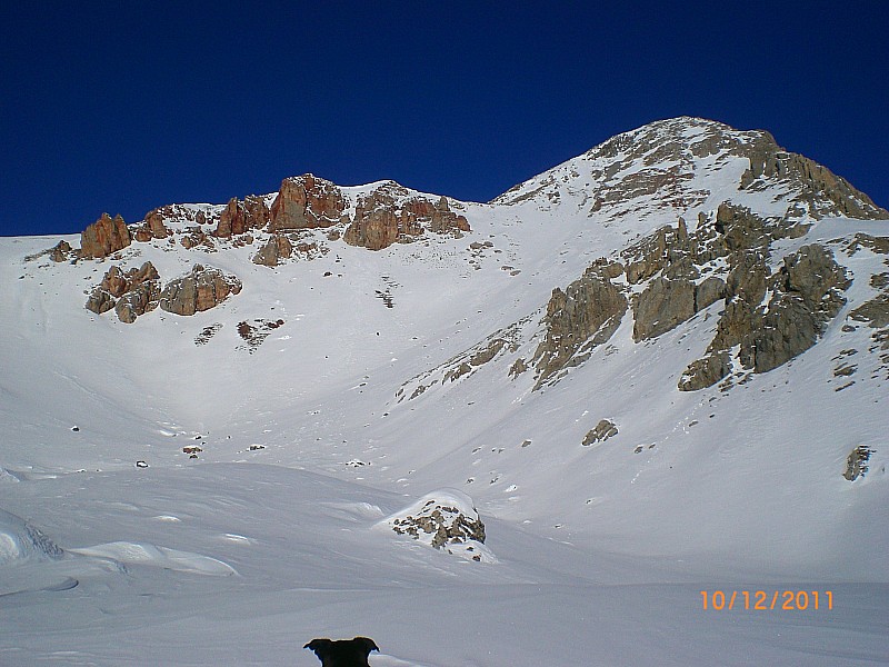 Crêtes des Granges : Col de la Roya à G, crêtes des Granges à D