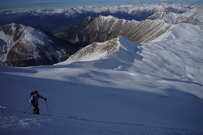En arrivant sur l'arête : En arrivant sur l'arête terminale.