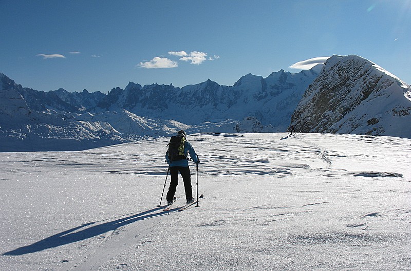 Depuis les Grandes Platières : Traverser le plus possible vers la droite.