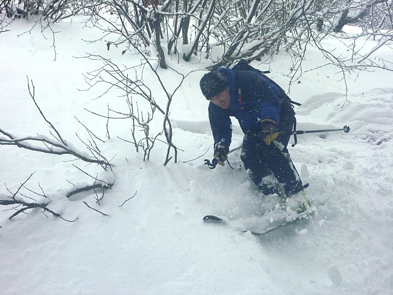 dans les vernes du bas : ski de combat dans les vernes juste au dessus de grand champ
