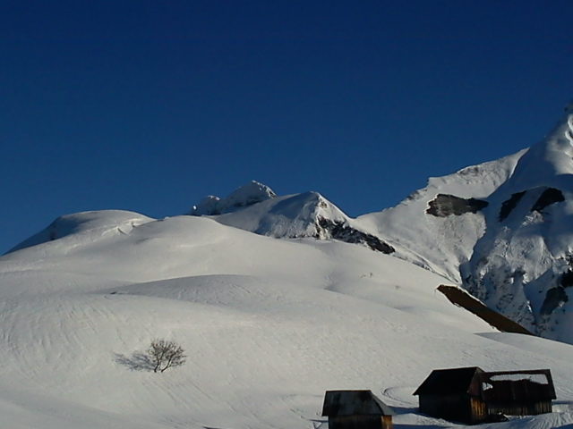 pointe de plan mollard : pas de trace sur la pente sommitale.