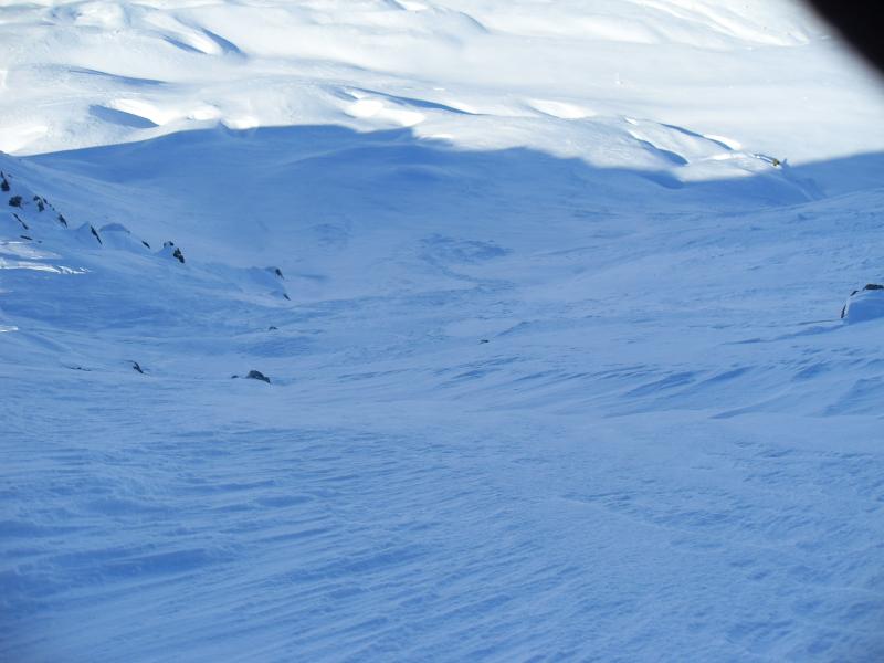 clot la cime : couloir NO, par lequel je suis descendu