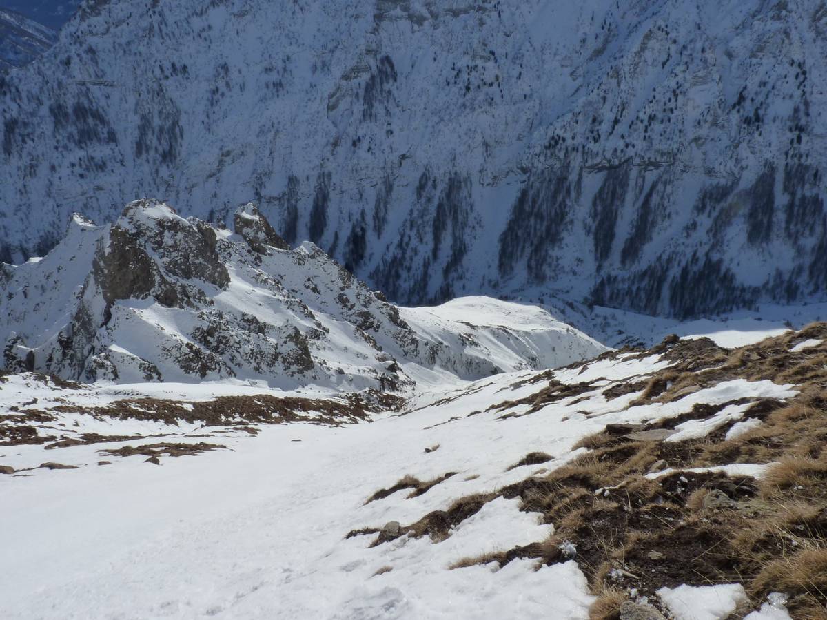 Fin de la partie cool : Et début du secteur en limite d'enneigement
